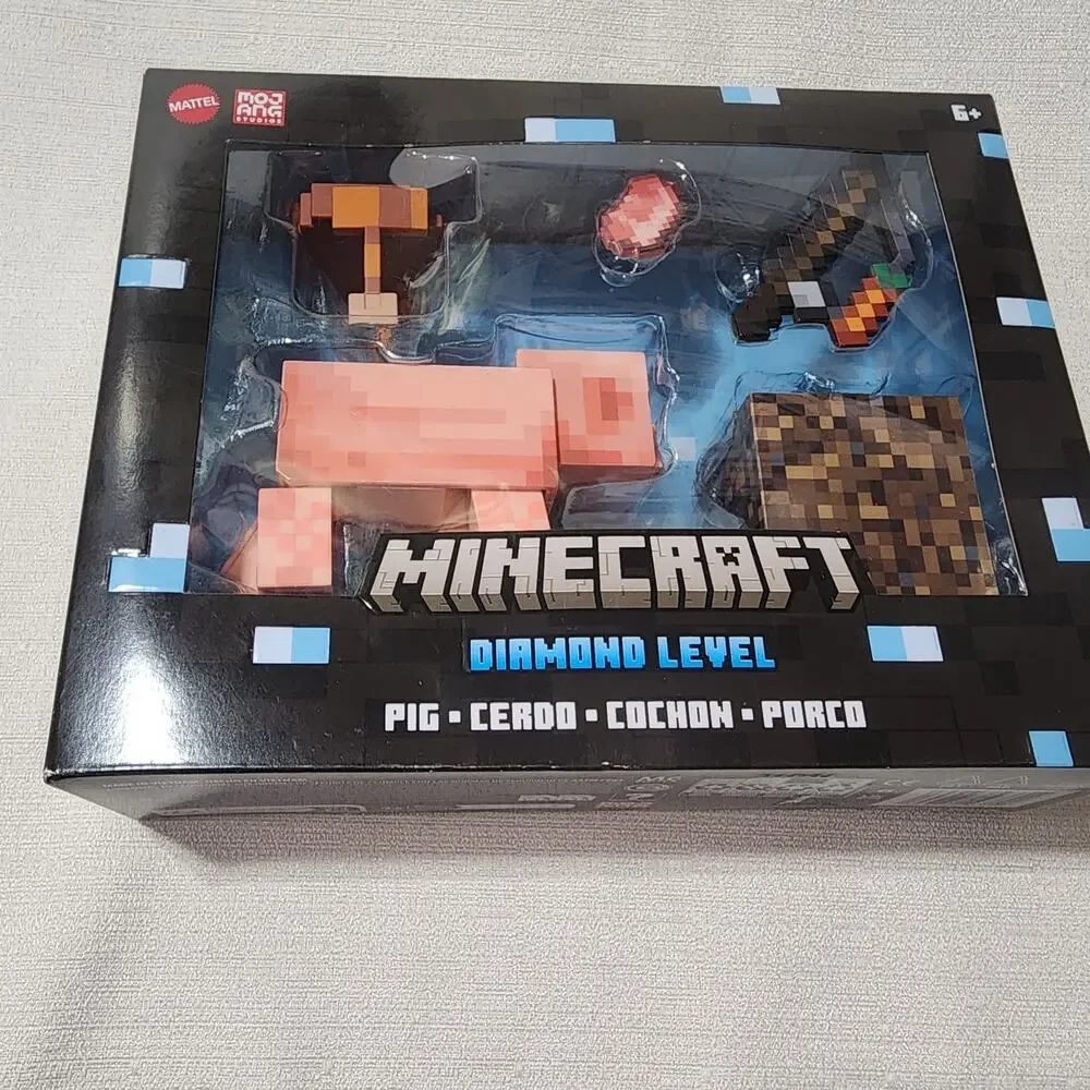 Minecraft diamond level Pig, Cerdo, Cochon, Porco